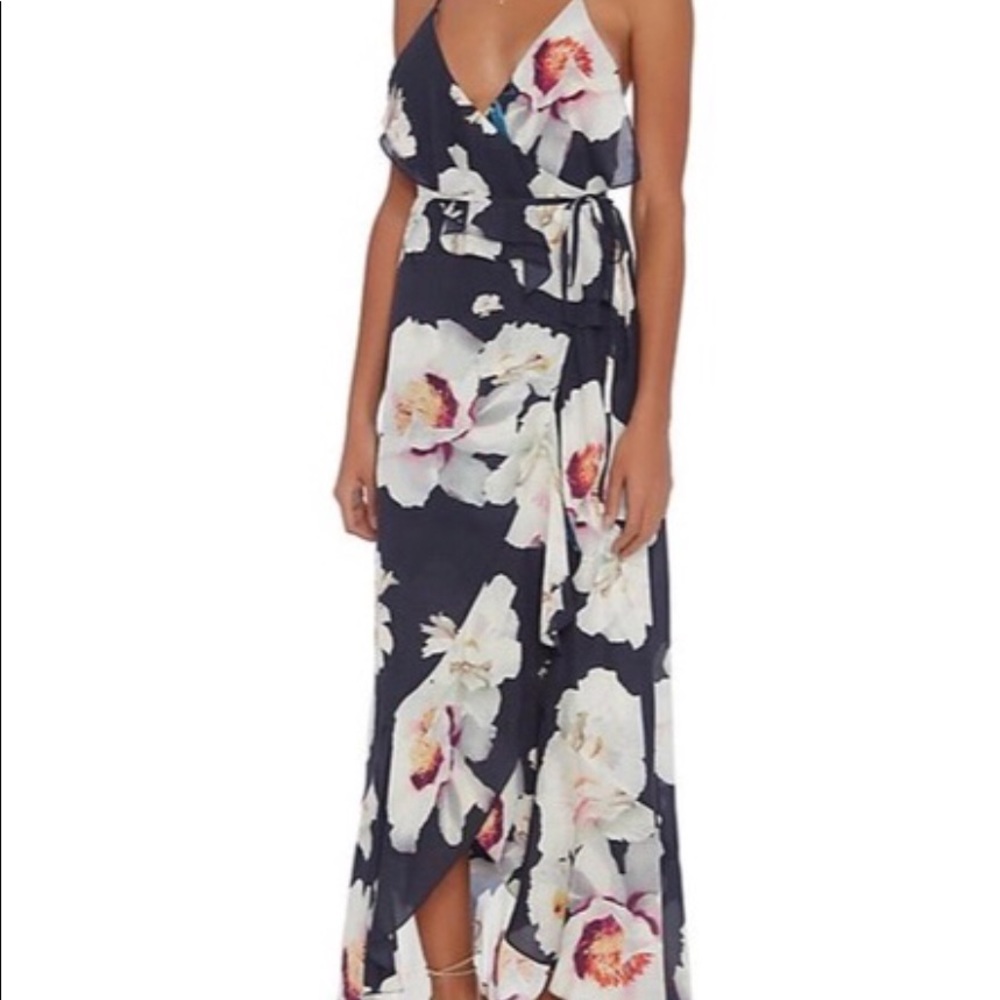 Intermix Barrett’s Tie-Front Floral Dress